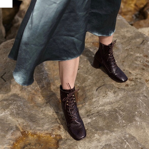 Miista Emma Deep Brown Croc Leather 